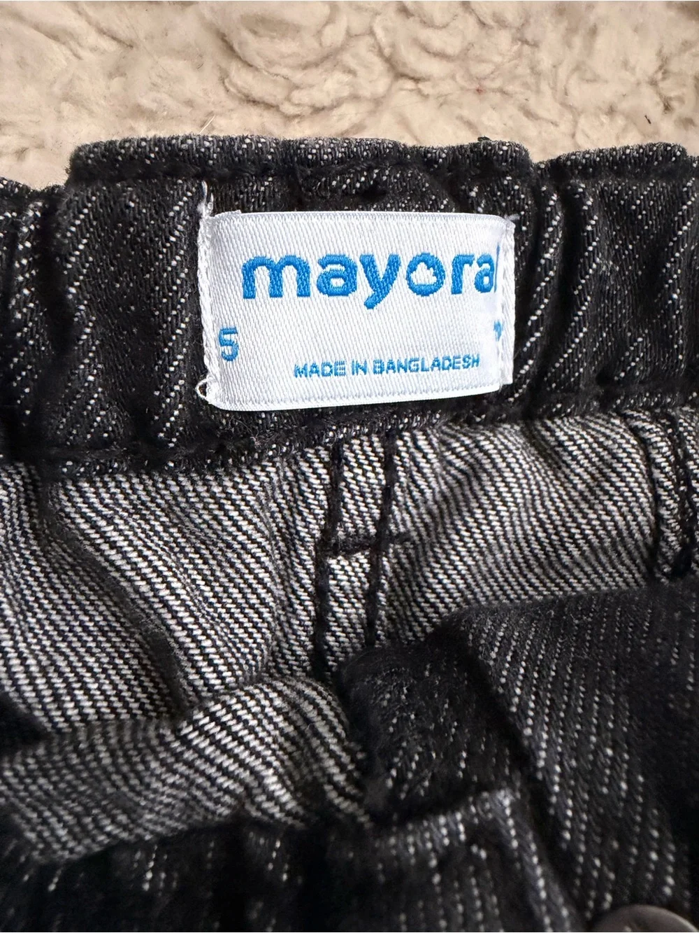 Girl’s Mayoral Black Wide-Leg Jeans